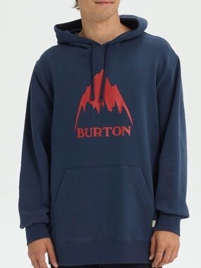 Burton Navy Blue Hoodie with Red Logo